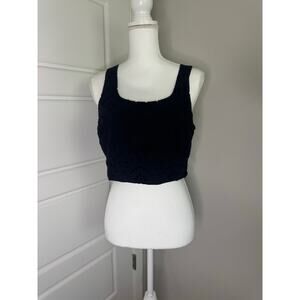 JOIE Size Medium Tank Crop Top Navy Blue (Laced) (100% Cotton Lining)